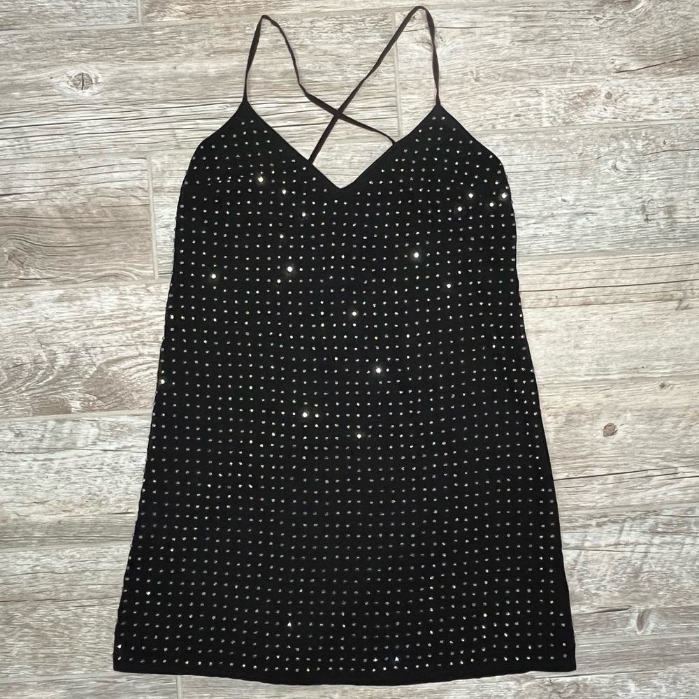 Guess by Marciano Fully Studded Strappy Mini Dress